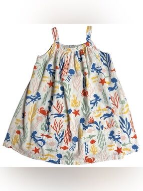 Disney Store Girls Dress Sz 7/8 Luca Seersucker Sun Dress NWOT